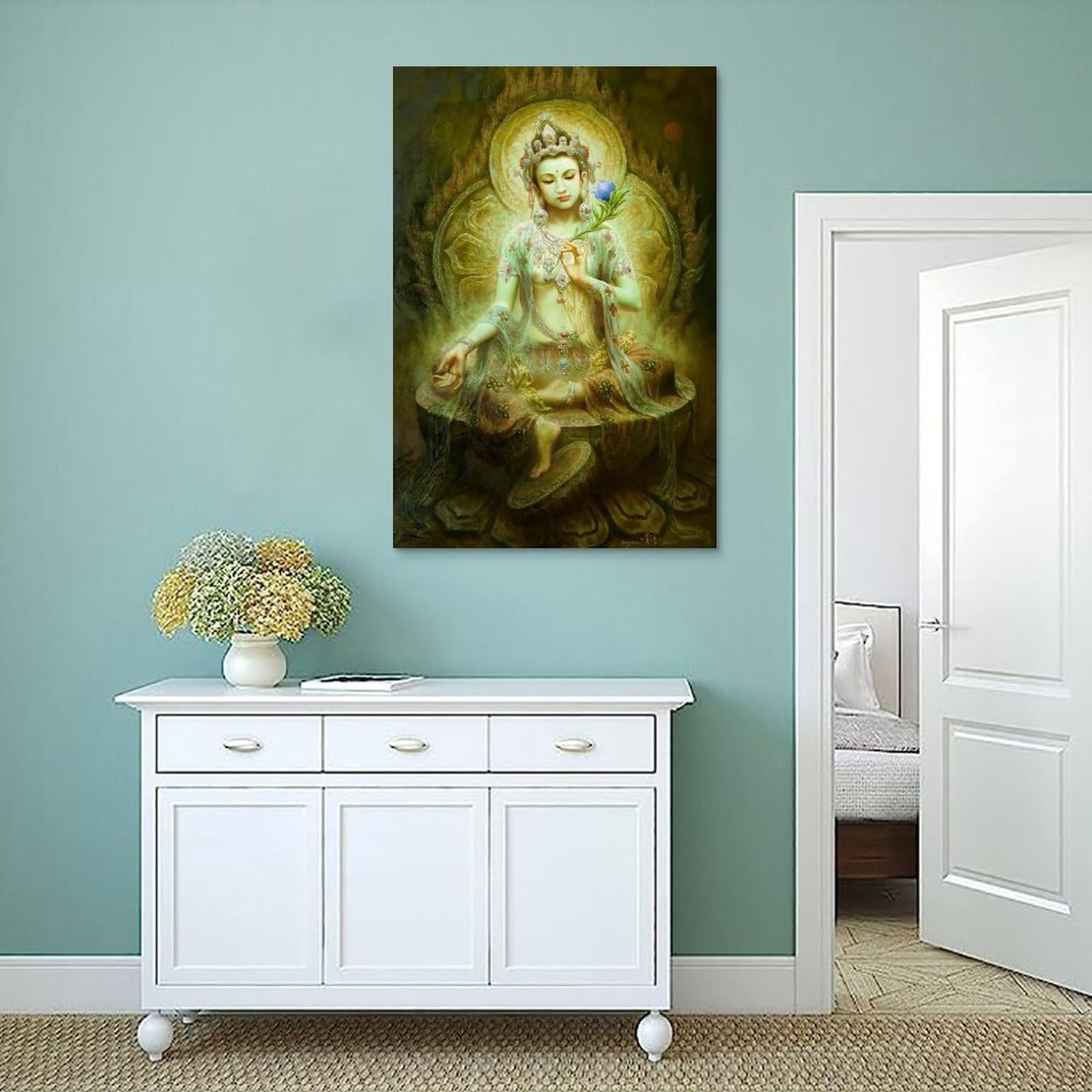 Amazon.com: BMWZX Guan Yin Chinese God Poster Canvas Painting